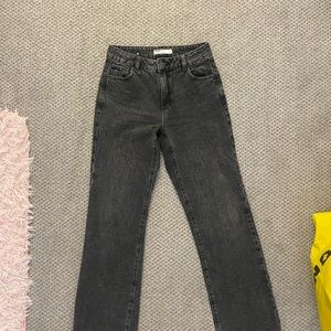 Garage Black Straight Leg Jeans